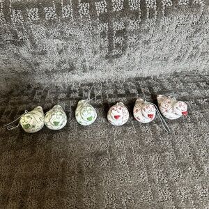 Ceramic dove Christmas ornaments